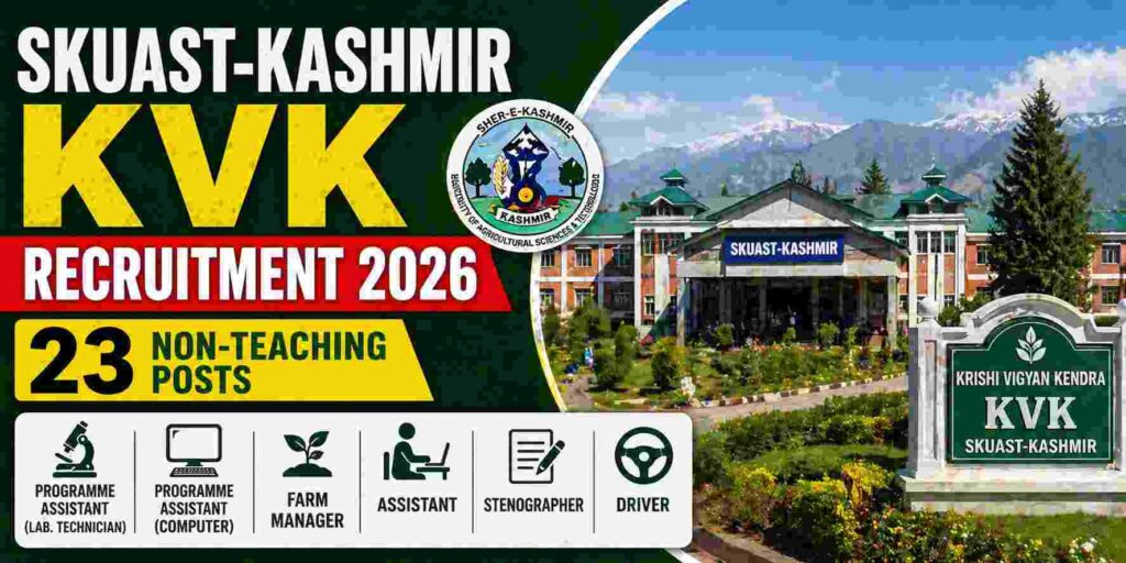 SKUAST Kashmir KVK Recruitment 2026