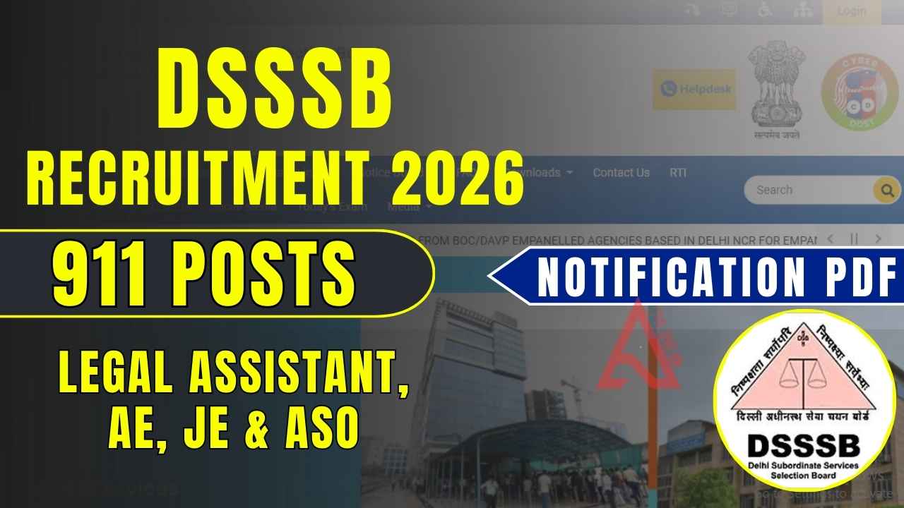 DSSSB Recruitment 2026 Notification