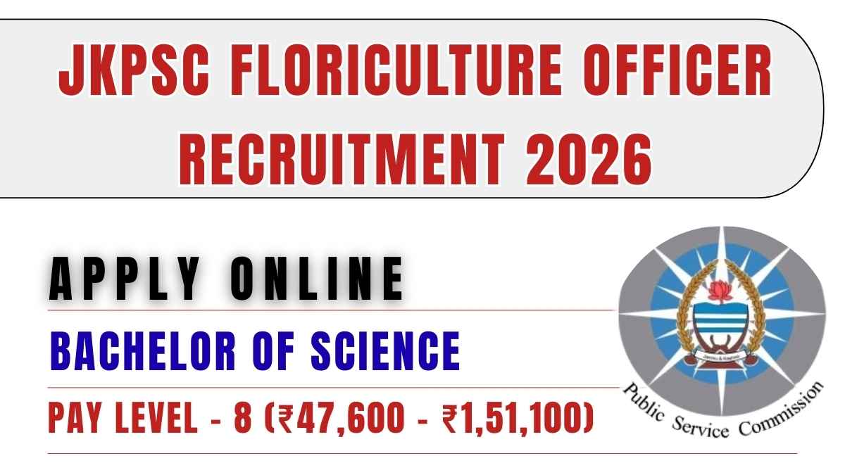JKPSC Floriculture Officer Recruitment 2026