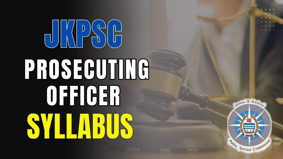 JKPSC Prosecuting Officer Syllabus