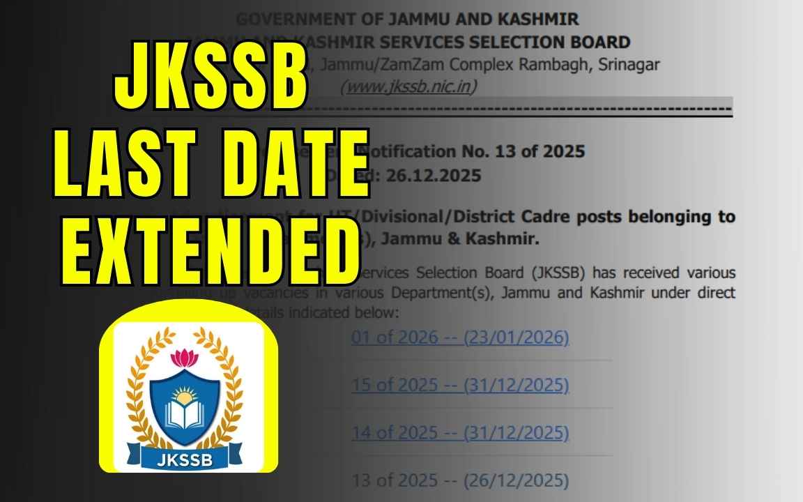 JKSSB Extends Last Date