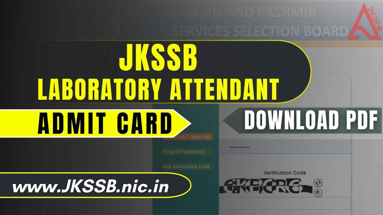 JKSSB Laboratory Attendant Admit Card 2026