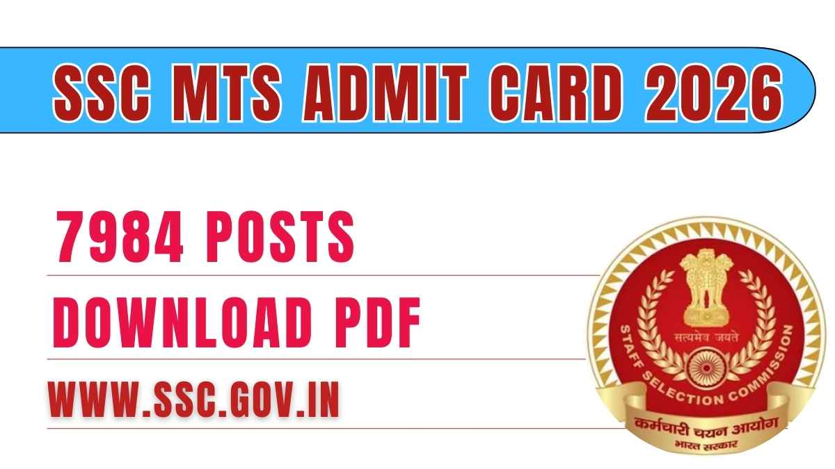 SSC MTS Admit Card 2026