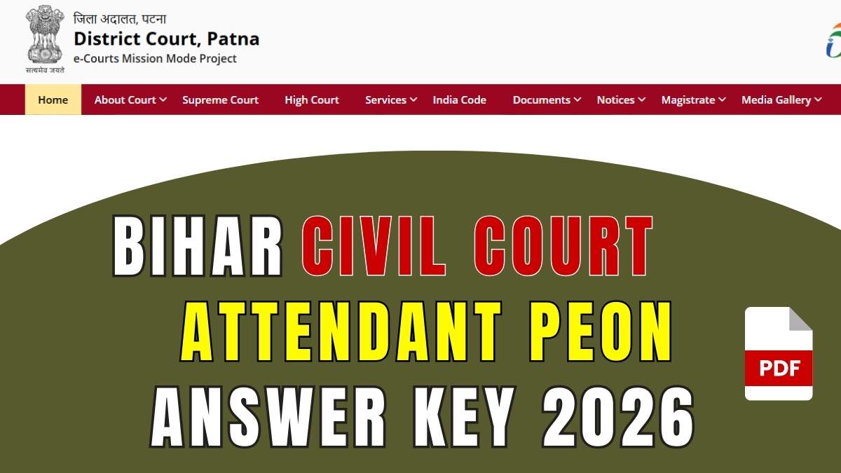 Bihar Civil Court Peon Answer Key 2026