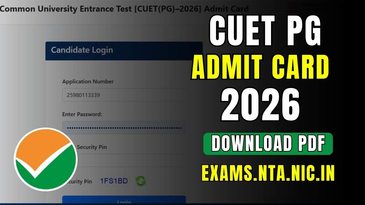 CUET PG Hall Ticket 2026