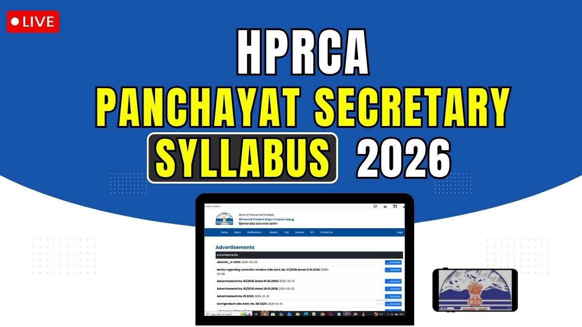HPRCA Panchayat Secretary Syllabus 2026 PDF