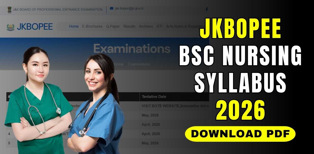 JKBOPEE BSc Nursing Syllabus 2026