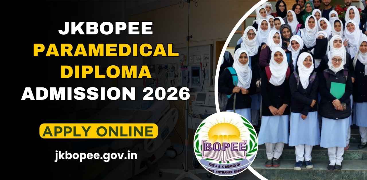 JKBOPEE Paramedical Diploma Admission 2026