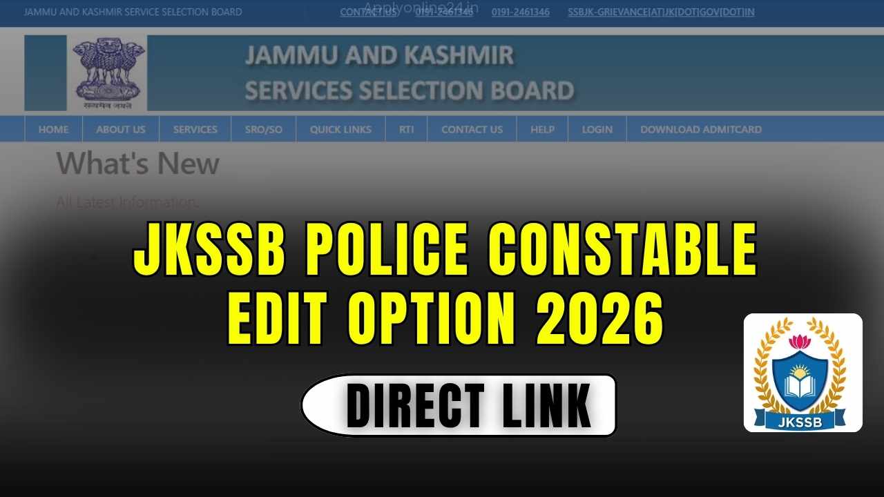 JKSSB Constable Edit Option 2026