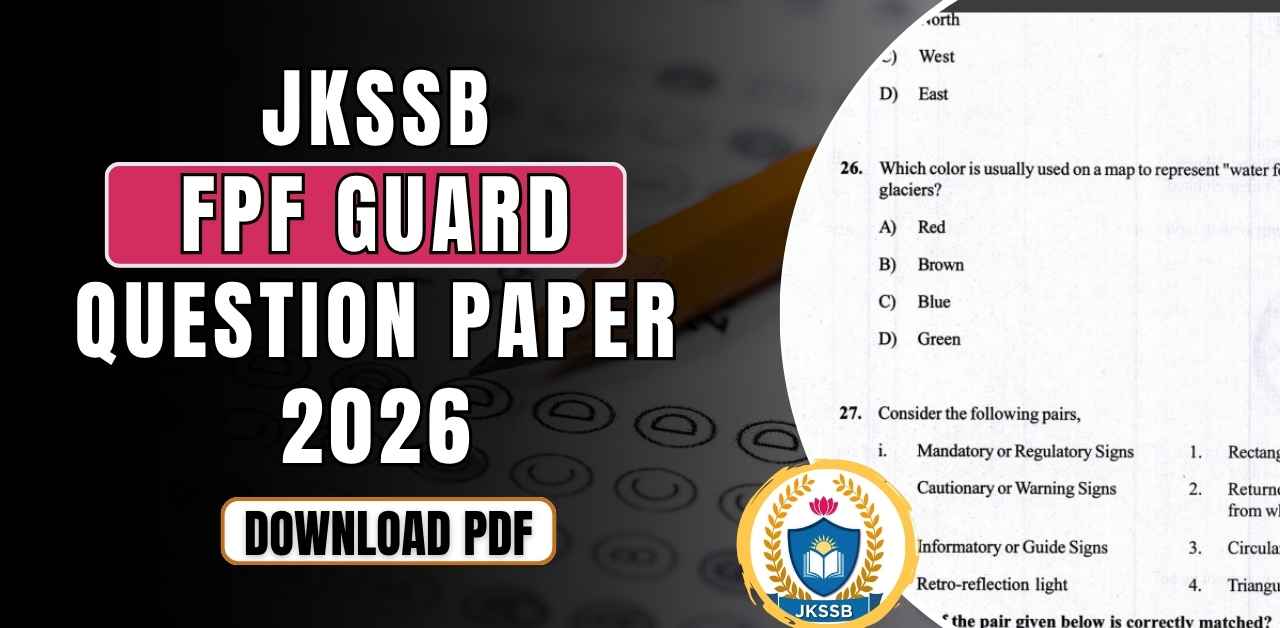 JKSSB FPF Guard Question Paper 2026