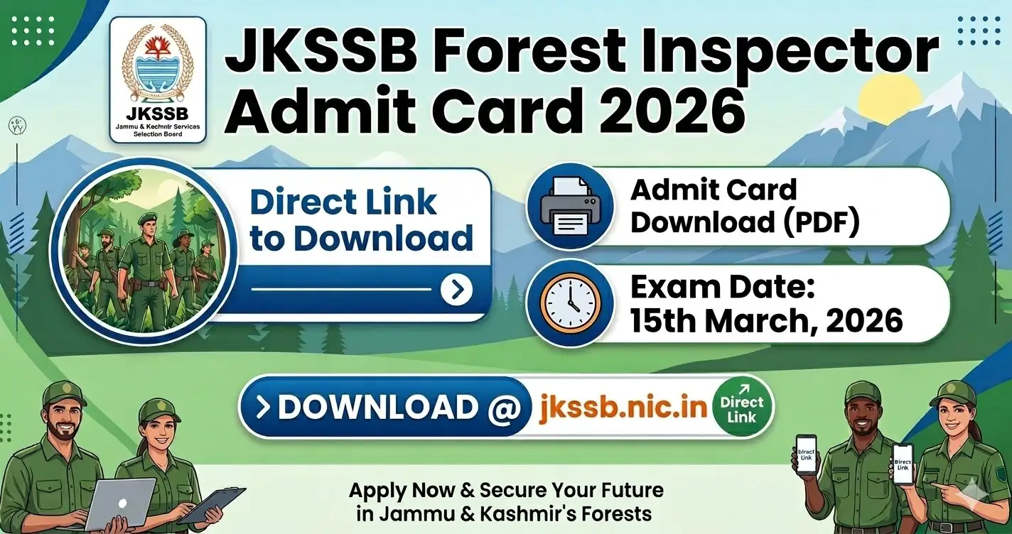 JKSSB Forest Inspector Admit Card 2026