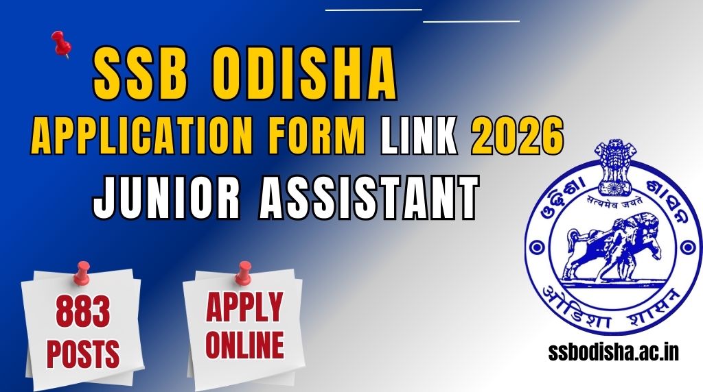 Odisha SSB Junior Assistant Online Apply Link 2026
