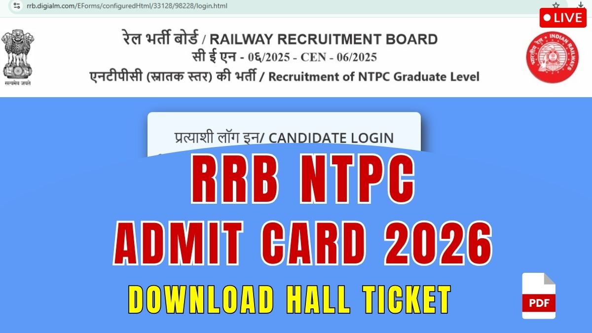 RRB NTPC Admit Card 2026
