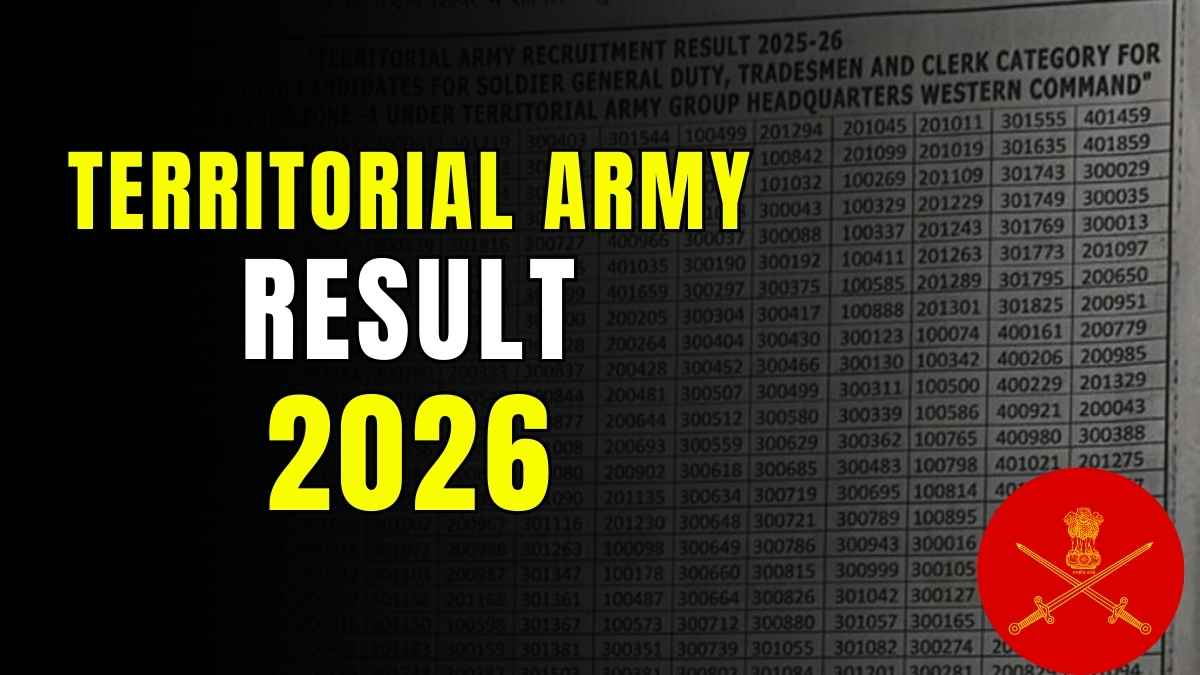 Territorial Army Result 2026