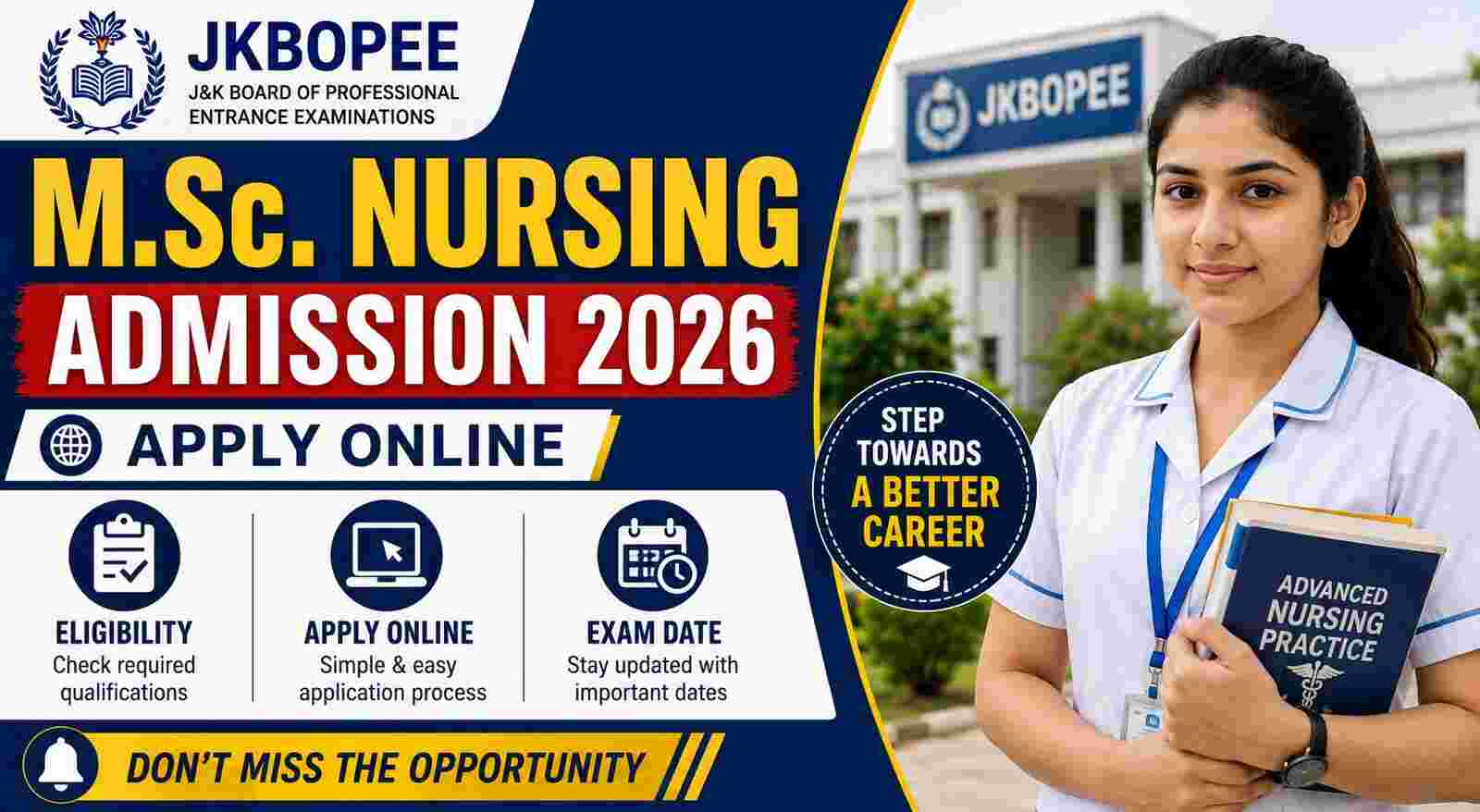 JKBOPEE M.Sc. Nursing Admission 2026